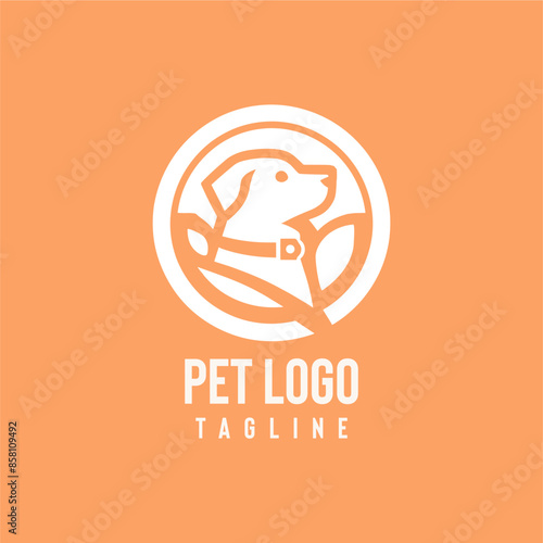Dog Pet Logo Friendly, approachable, cute, and lovable, perfect for pet lovers, animals, furry friends, and companions dog logo, Dog lover.
