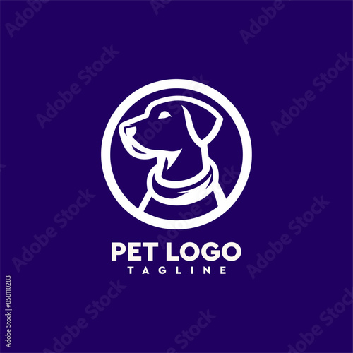 Dog Pet Logo Friendly, approachable, cute, and lovable, perfect for pet lovers, animals, furry friends, and companions dog logo, Dog lover.