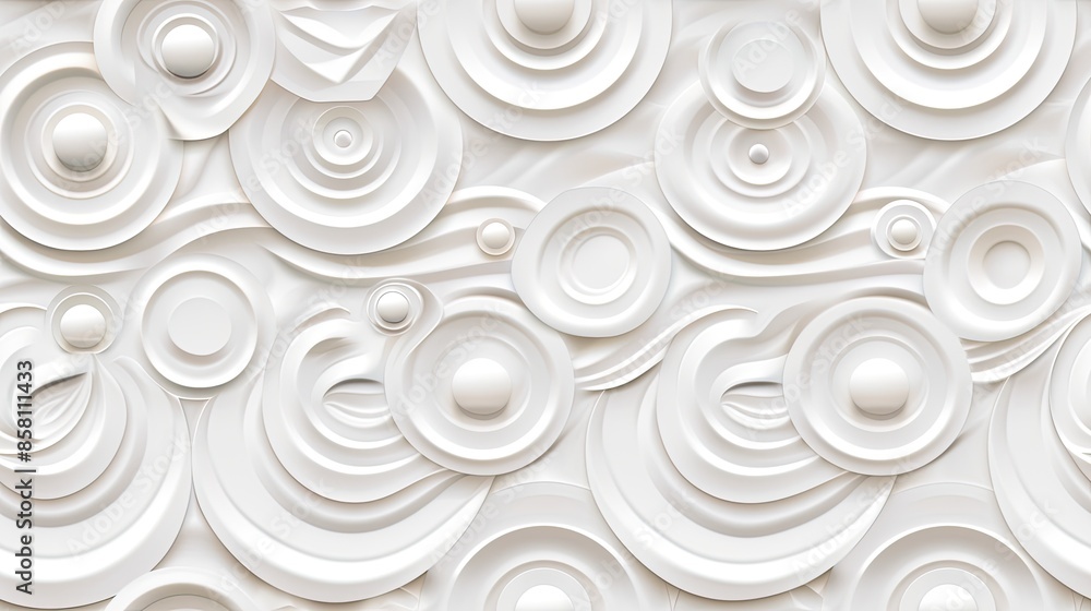 A close-up shot of an abstract white swirling pattern SEAMLESS PATTERN A close-up shot of an abstract white swirling pattern SEAMLESS PATTERN