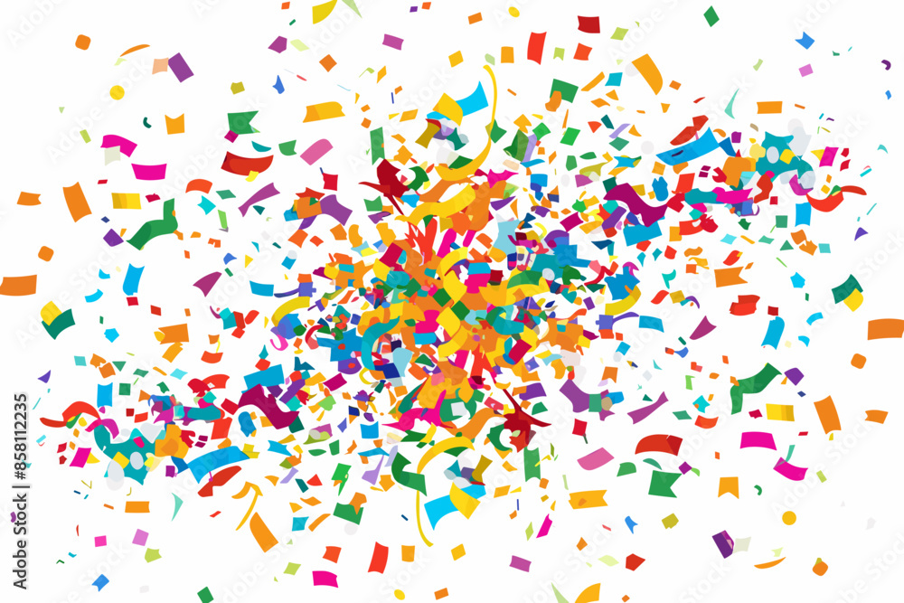 Colorful bright confetti isolated on a white background Festive vector illustration Colorful bright confetti isolated on a white background Festive vector illustration