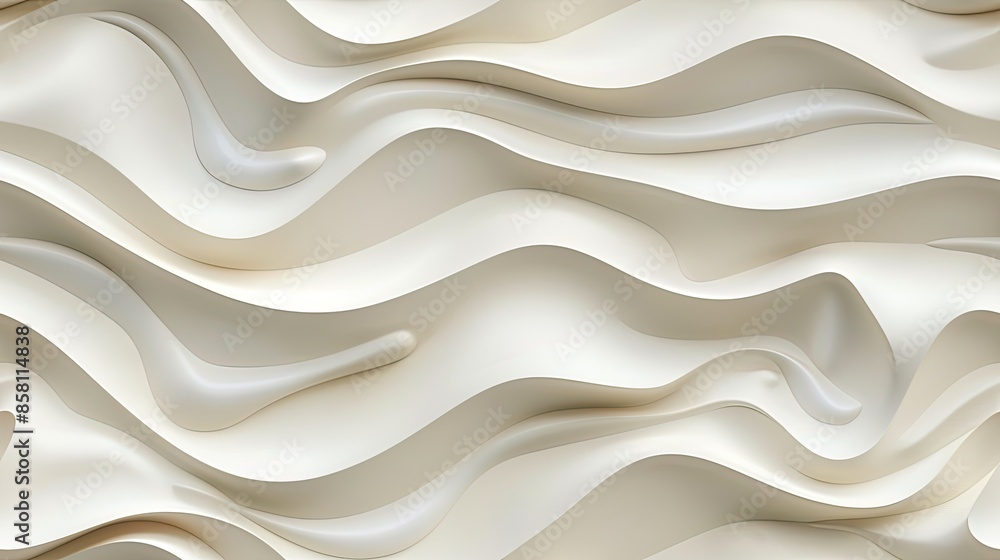 Fototapeta premium A close-up shot of an abstract white swirling pattern SEAMLESS PATTERN