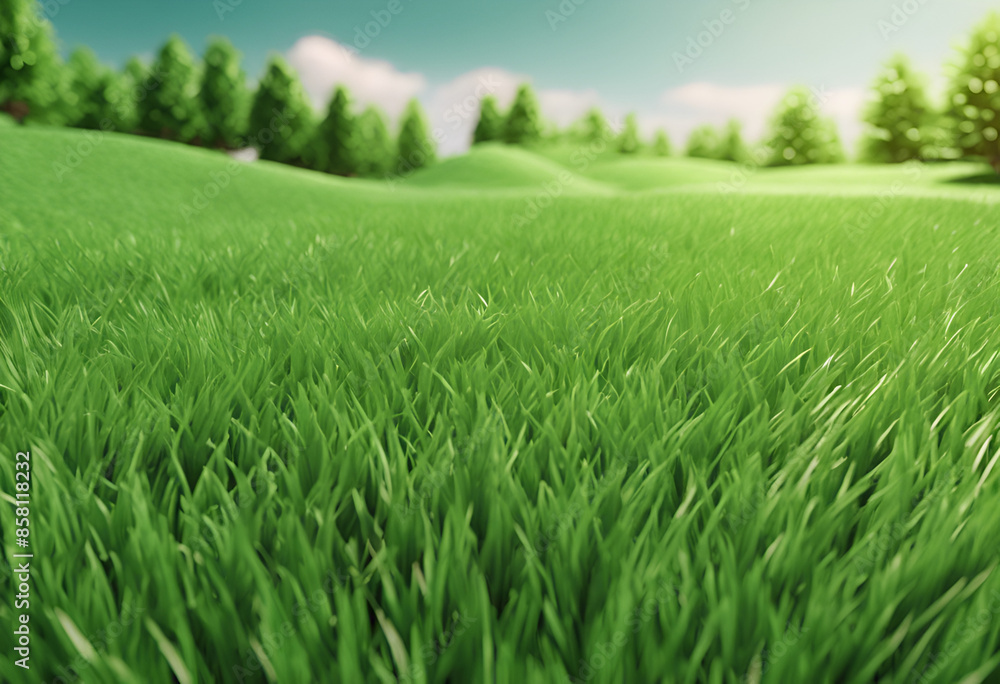 green grass meadow outdoor 3d-illustration green grass meadow outdoor 3d-illustration