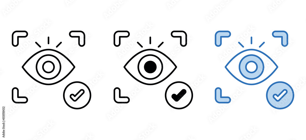 iris recognition icon design with white background stock illustration iris recognition icon design with white background stock illustration