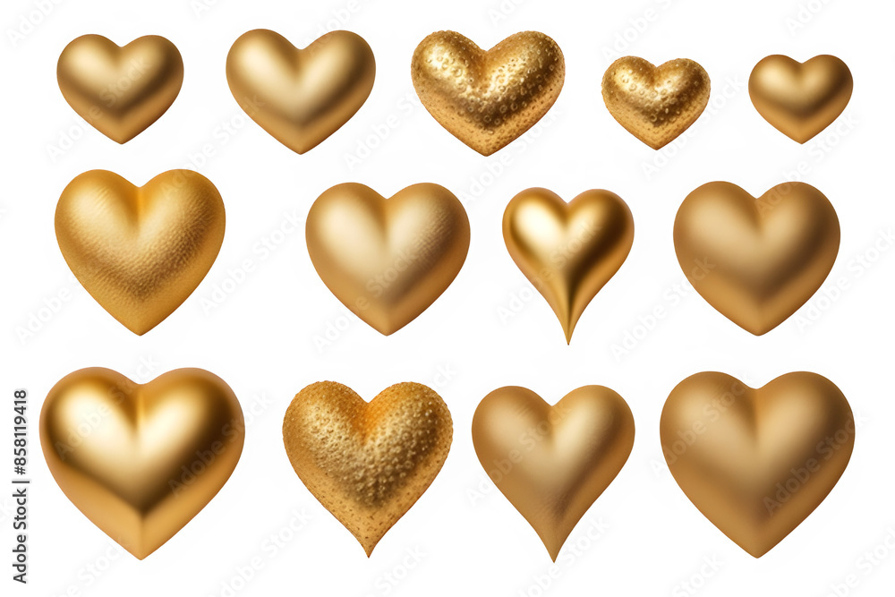 Fototapeta premium golden hearts