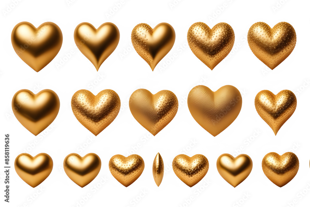 Fototapeta premium golden hearts
