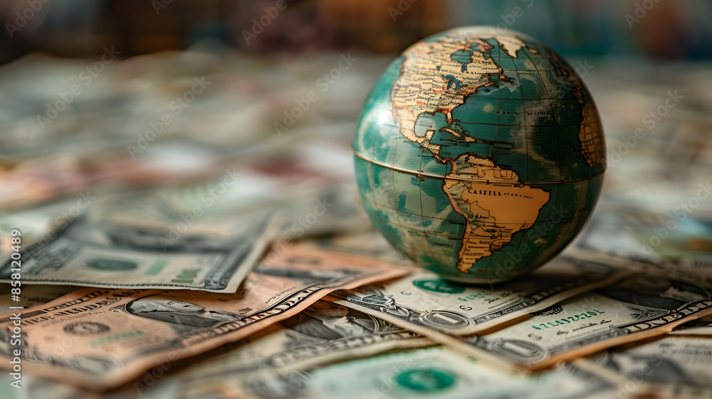 globe on many currency, World bank, Economic inflation conditions where tend to increase continuously. globe on many currency, World bank, Economic inflation conditions where tend to increase continuously.