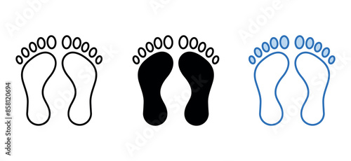 gait analysis icon design with white background stock illustration