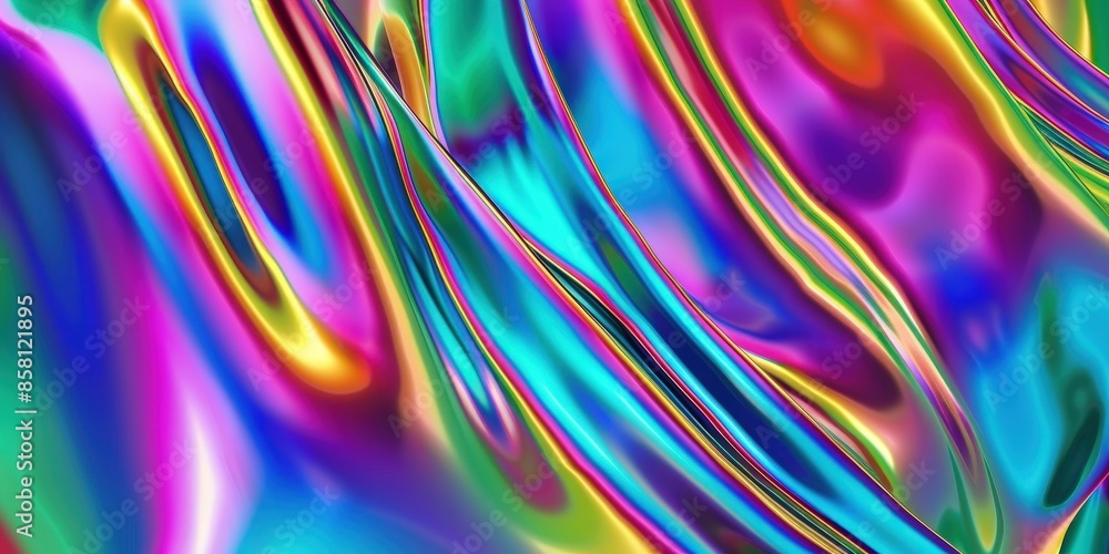 Abstract Holographic Background with Colorful Waves Abstract Holographic Background with Colorful Waves