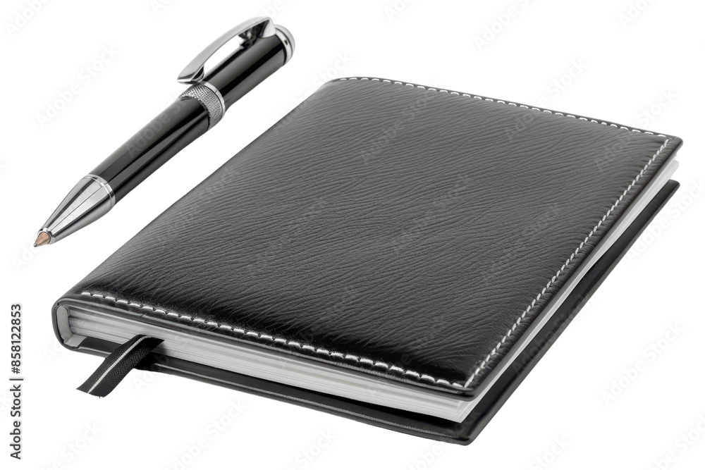 Elegant black leather notebook and pen set great for business meetings, note-taking, and journaling. Perfect for professionals and students. Elegant black leather notebook and pen set great for business meetings, note-taking, and journaling. Perfect for professionals and students.