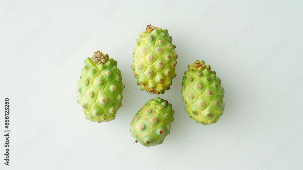Fototapeta premium Noni Fruit on a White Background
