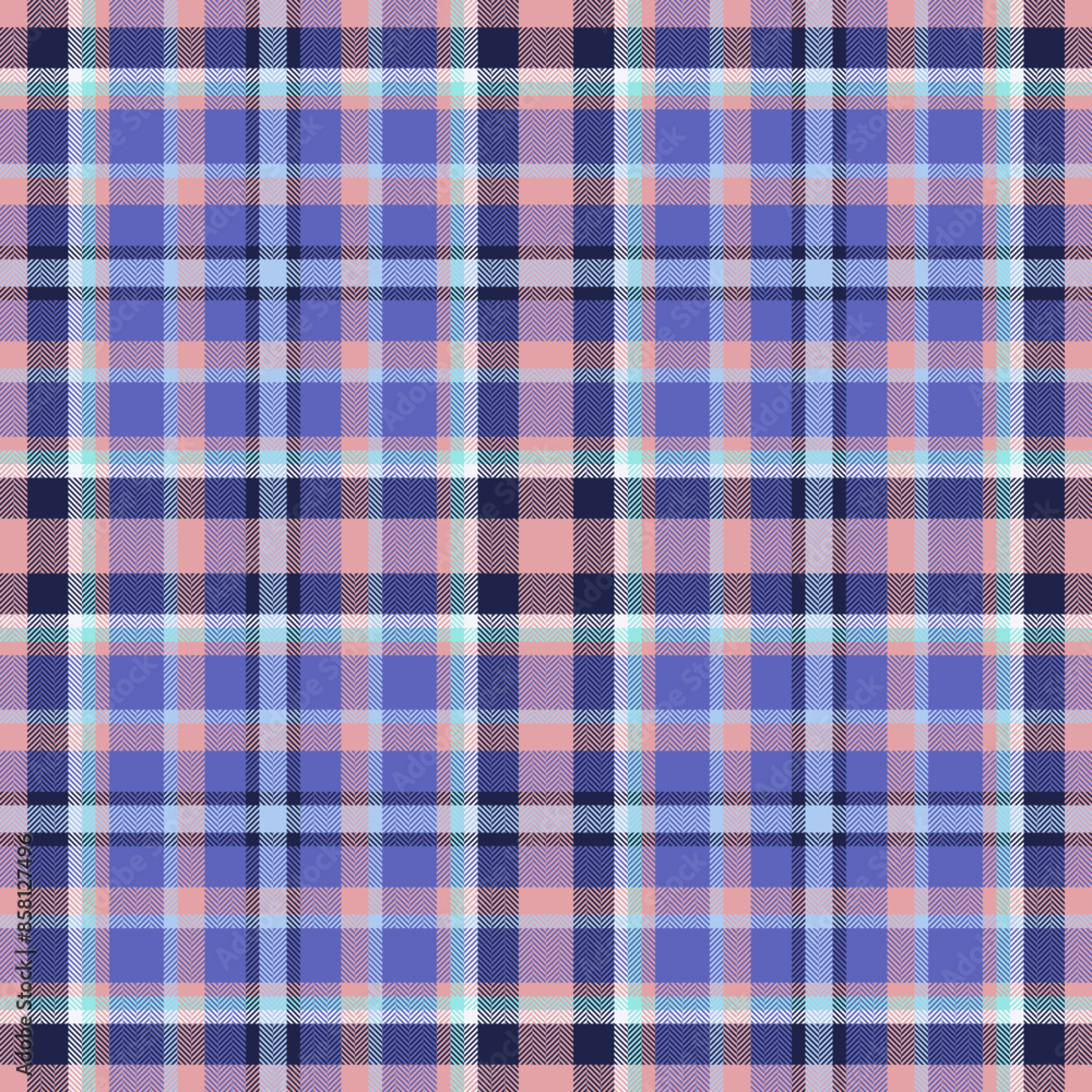 Plaid seamless pattern in blue. Check fabric texture. Vector textile print. Plaid seamless pattern in blue. Check fabric texture. Vector textile print.