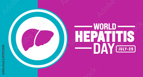 World Hepatitis Day background template. Holiday concept. Use to background, banner, placard, card, and poster design template.