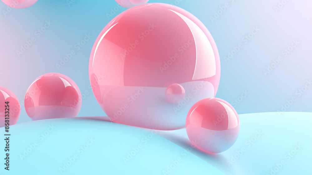 a group of pink spheres a group of pink spheres