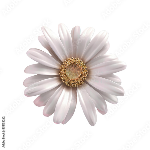 Isolated daisy flower with handcrafted clipping path photo