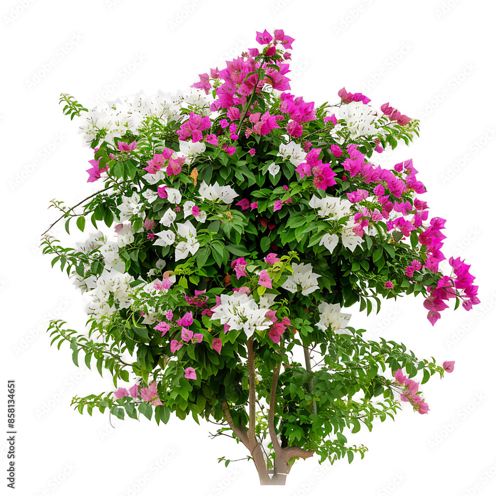Naklejka premium Bougainvillea Glabra Isolated on Transparent