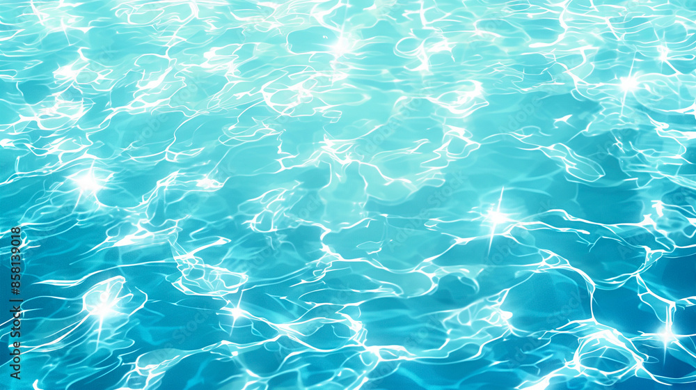 Obraz premium 透明な海かプールの水面 Generative AI