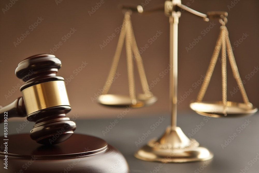 Symbol of justice. Judge attribute. Justice Day. Judge's gavel and scales. Law and legislation. Symbol of justice. Judge attribute. Justice Day. Judge's gavel and scales. Law and legislation.