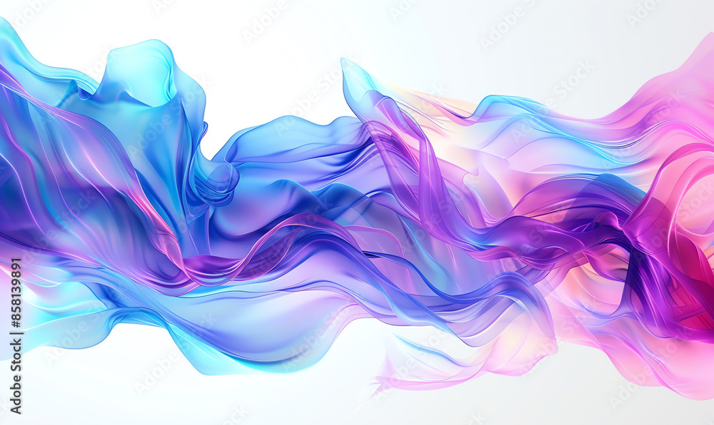 Colorful Abstract Flow on White Background Colorful Abstract Flow on White Background