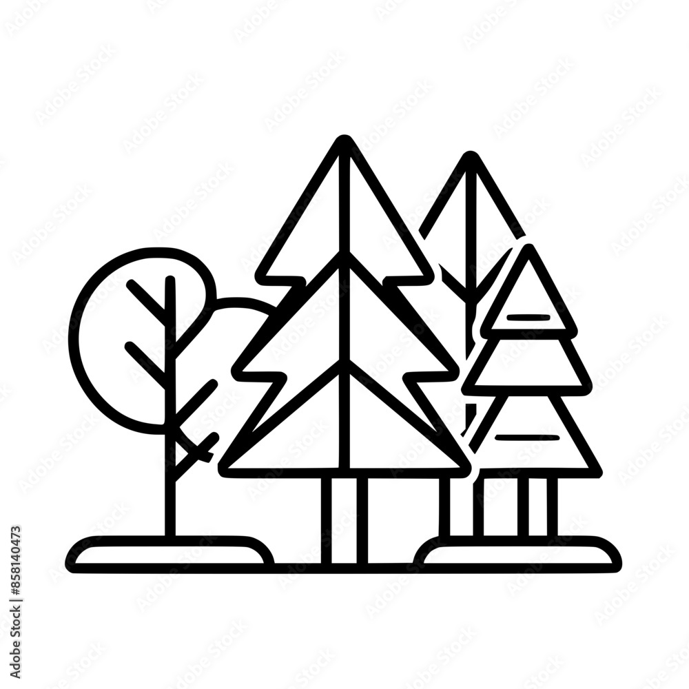 Tree Icon, Forest Icon, Christmas Tree icon, Tree SVG, Tree Illustration, Tree Vector, Forest Icon, Nature Icon, Landscape icons, Farm Icon, Land icon, Mountain Icon, forest svg, camping svg, nature s