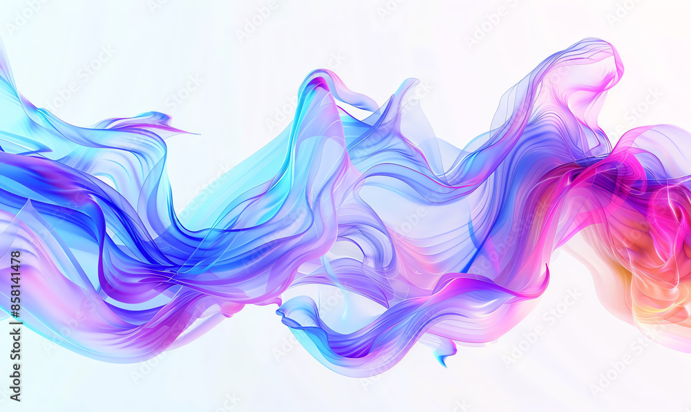 Colorful Abstract Flow on White Background Colorful Abstract Flow on White Background