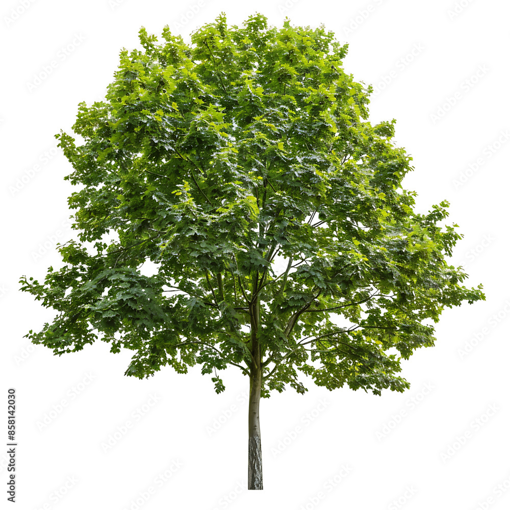 Fototapeta premium Platanus Acerifolia Isolated on Transparent Background