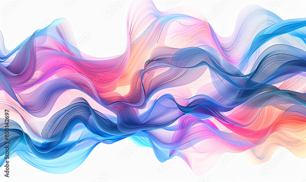 Colorful Abstract Flow on White Background Colorful Abstract Flow on White Background