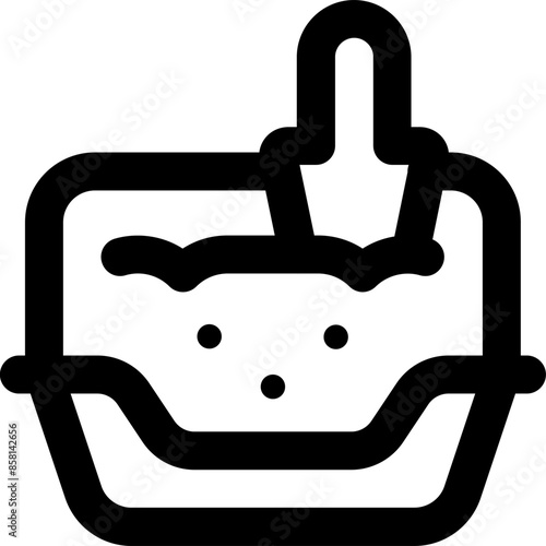 Litter Box icon vector illustration asset element
