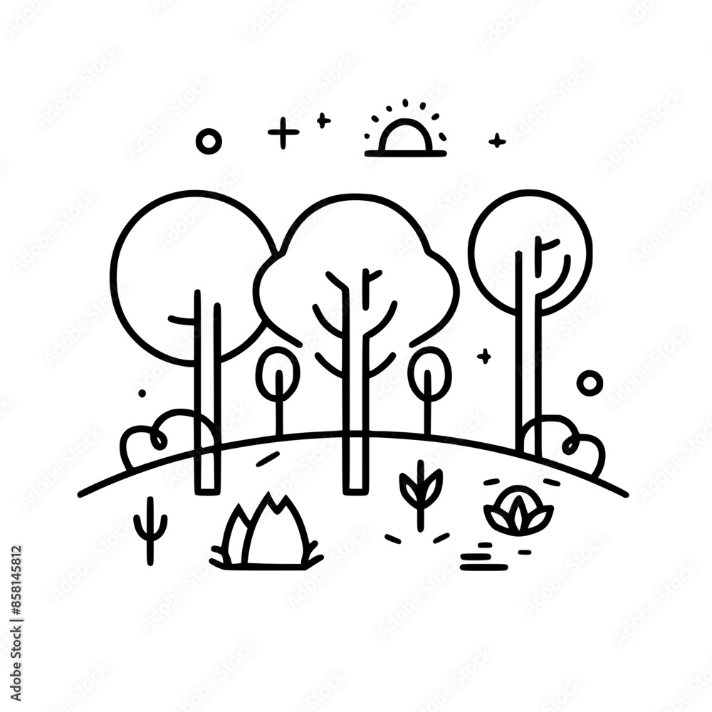 Tree Landscape Icon Tree Icon, Forest Icon, Christmas Tree icon, Tree SVG, Tree ...