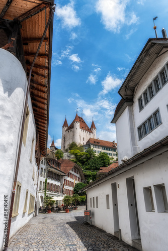 thun castle view photo