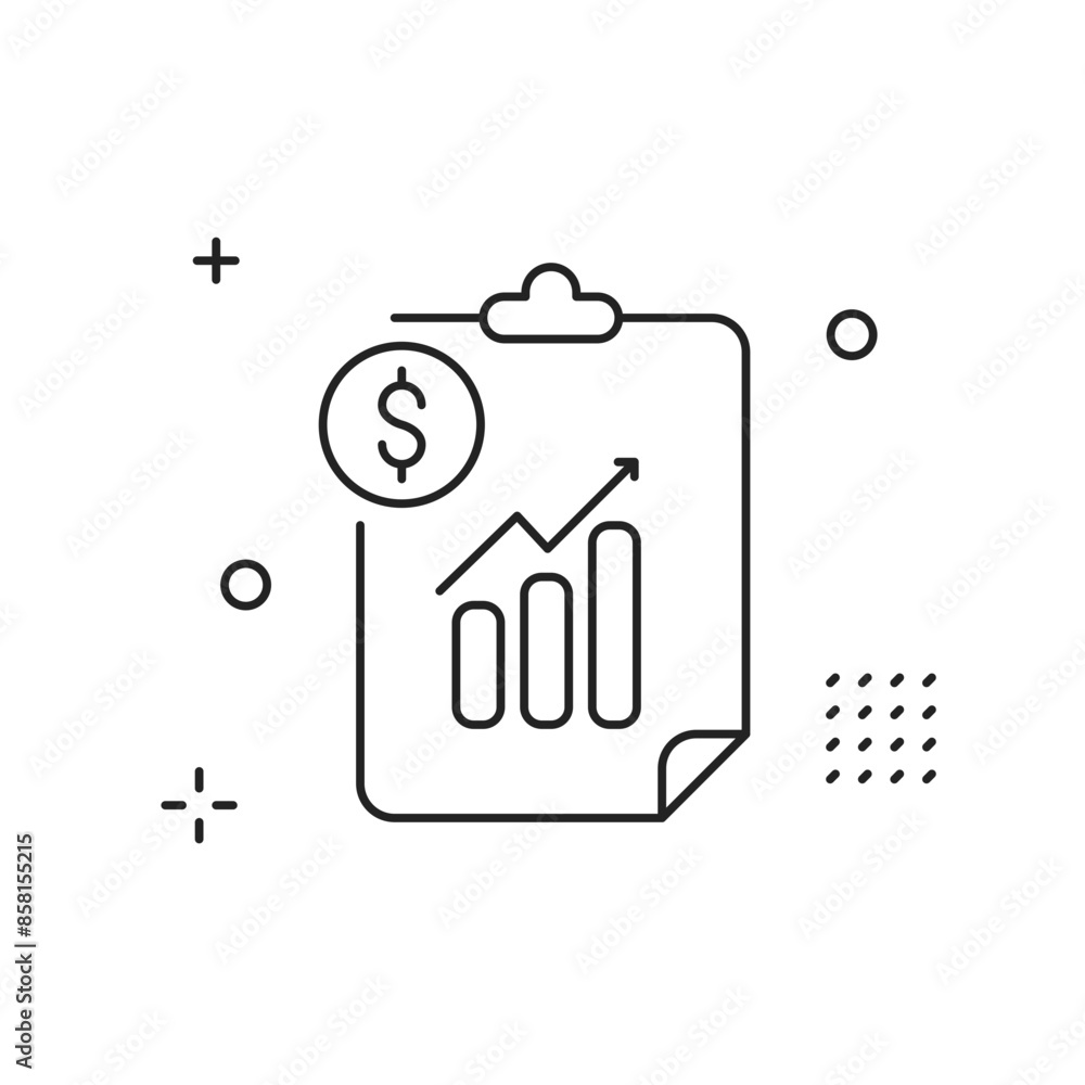 Statistic in business icon outline style detailed Statistic in business icon outline style detailed