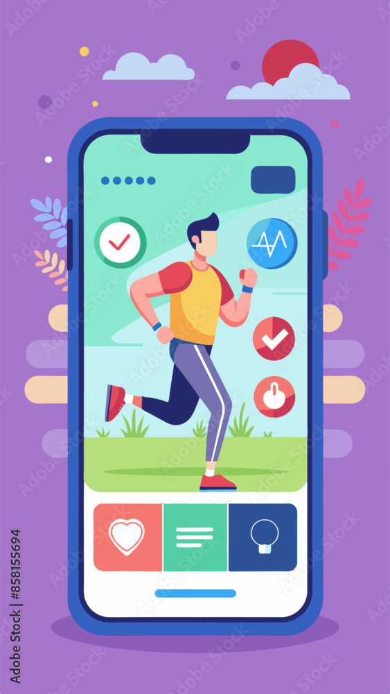 In the image, a man is shown running on a cell phone screen. The image shows a figure running on a smartphone screen. Keywords include Product, Gesture, Font, Recreation, Technology, Screenshot, Games In the image, a man is shown running on a cell phone screen. The image shows a figure running on a smartphone screen. Keywords include Product, Gesture, Font, Recreation, Technology, Screenshot, Games