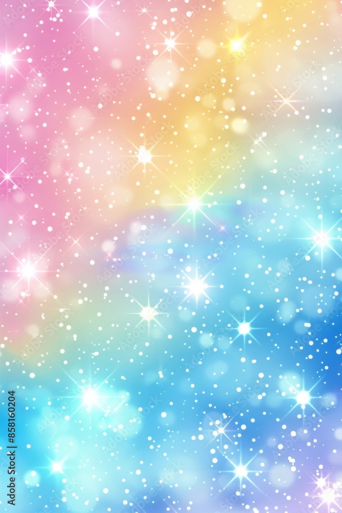 Obraz premium Abstract background with soft prismatic iridescent rainbow gradient colors mermaid theme for girl party