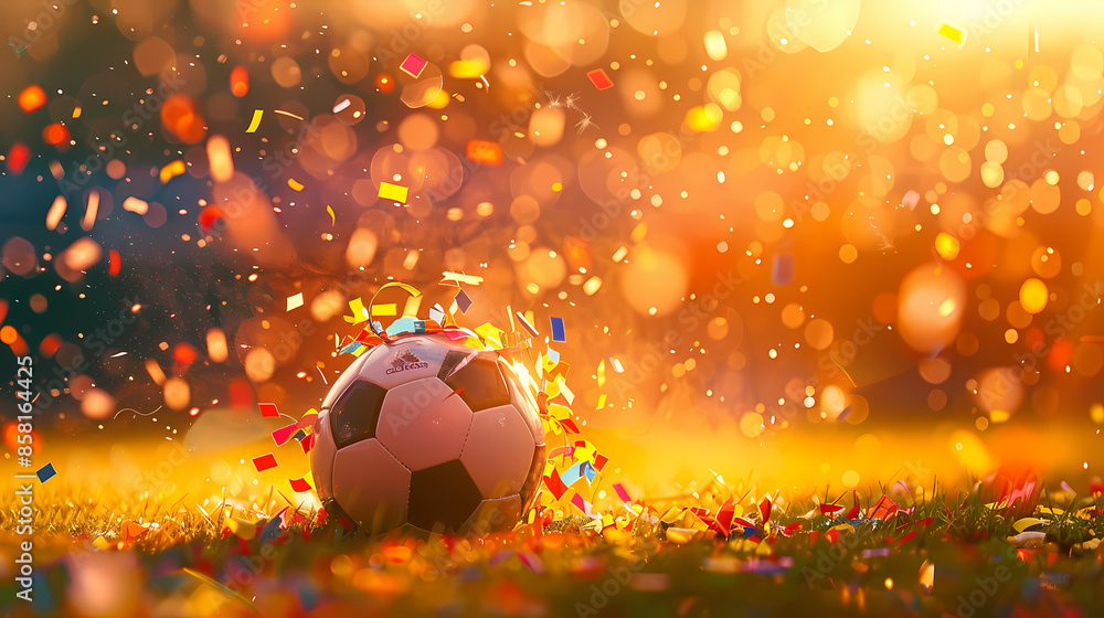 Fototapeta premium Celebratory Soccer Moment