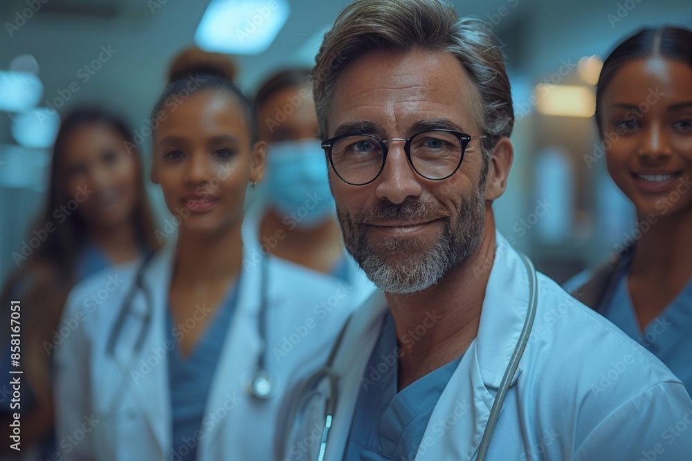 United for success: Doctors in modern clinic. United for success: Doctors in modern clinic.