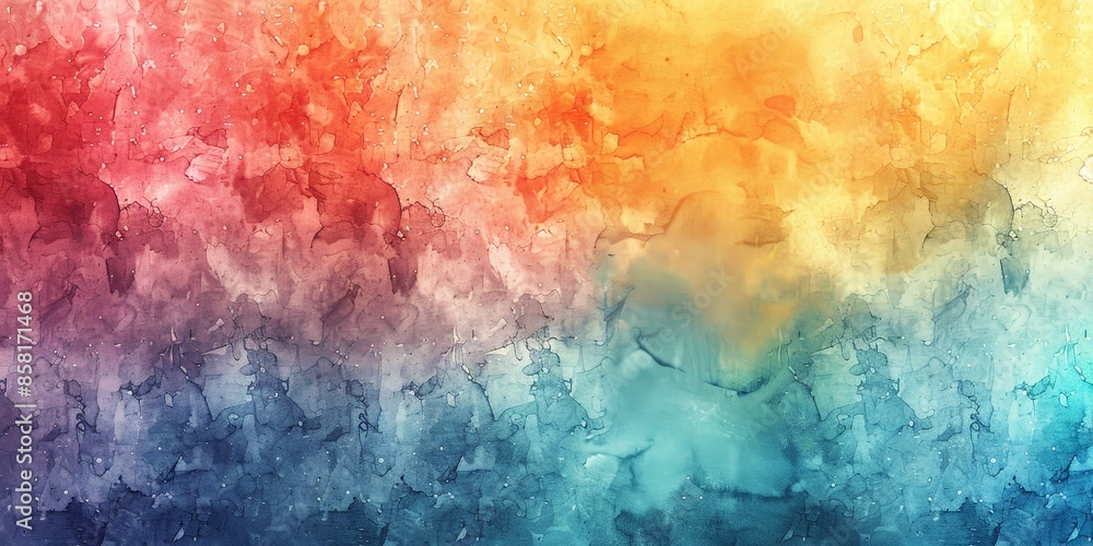 Obraz premium Abstract Watercolor Background in Warm and Cool Tones