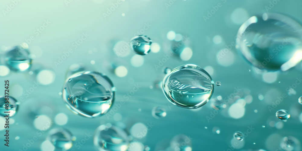 Close-up of Pro-Vitamin B5 Hydration Droplets Absorbing into Skin Close-up of Pro-Vitamin B5 Hydration Droplets Absorbing into Skin