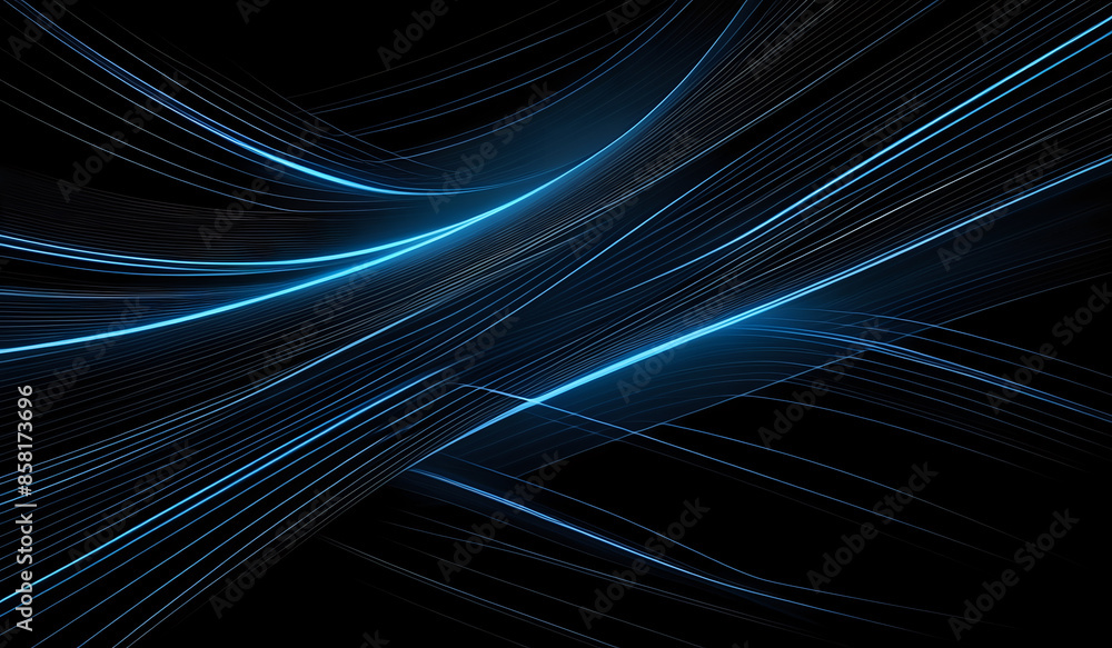Dark grey background with blue glowing lines for social media post, business, advertising events Dark grey background with blue glowing lines for social media post, business, advertising events