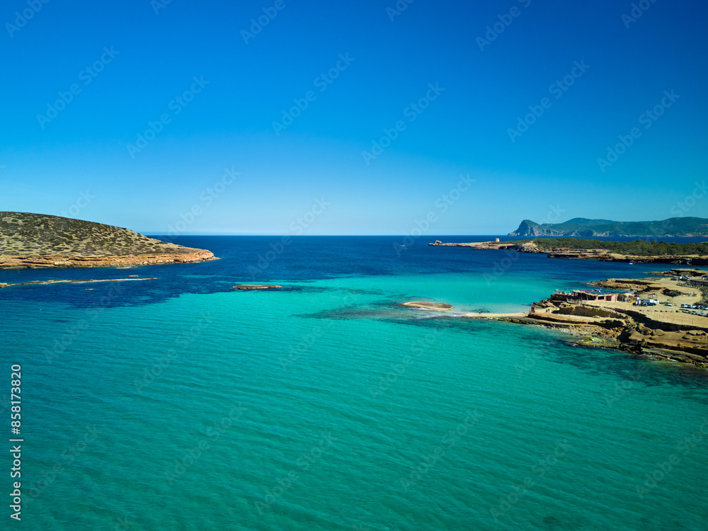 Cala Compte, Ibiza desde el aire Cala Compte, Ibiza desde el aire