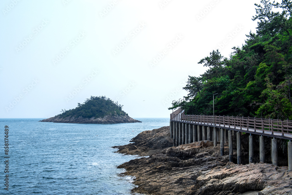 The beautiful seashore landscape and sea The beautiful seashore landscape and sea