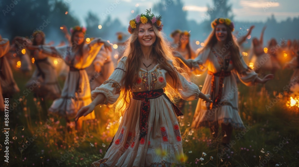 Summer solstice holiday or festival. Summer solstice holiday or festival.