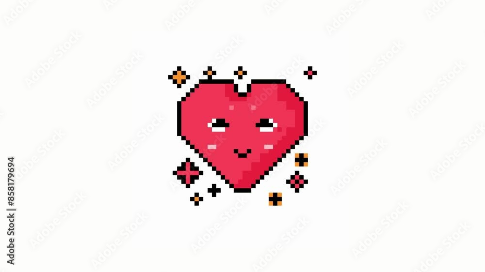 cute love face pixel art animation cute love face pixel art animation