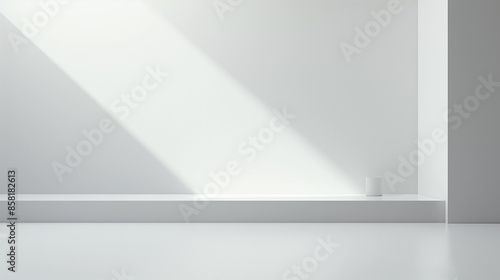 Wallpaper Mural empty white room with window, empty room with wall, white space interior Torontodigital.ca