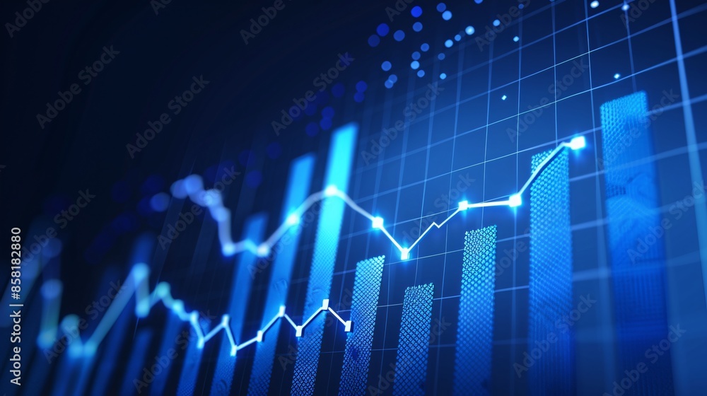Financial Data Visualization with Upward Trend Financial Data Visualization with Upward Trend