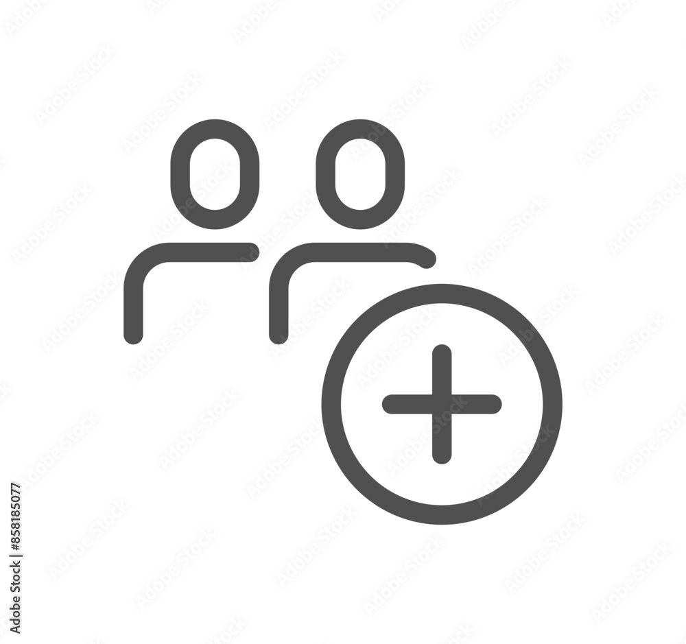 People related icon outline and linear vector.
People related icon outline and linear vector.