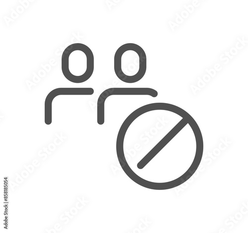 People related icon outline and linear vector. 