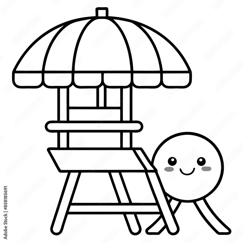 Adorable vector illustration Chair doodle colouring page for children
Adorable vector illustration Chair doodle colouring page for children