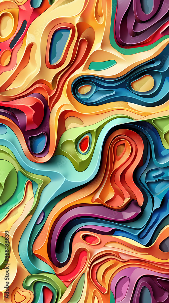 3D Bas-relief , abstract art background Colorful seamless vector illustration. 3D Bas-relief , abstract art background Colorful seamless vector illustration.