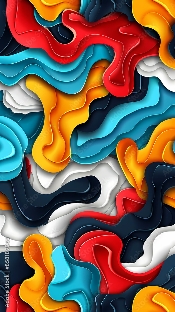 3D Bas-relief , abstract art background Colorful seamless vector illustration. 3D Bas-relief , abstract art background Colorful seamless vector illustration.