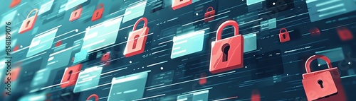 Paywall Content An illustration of a digital article behind a paywall, featuring locks and subscription prompts