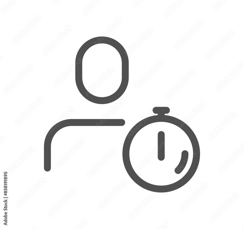 People related icon outline and linear vector. People related icon outline and linear vector.